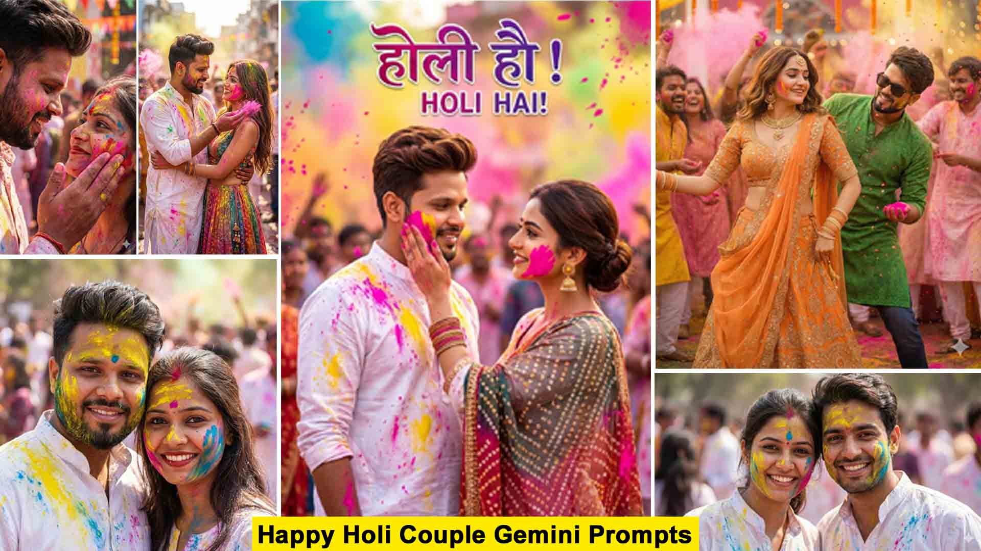Happy Holi Couple Ai Photo Editing Prompts 2026 | Gemini Prompts