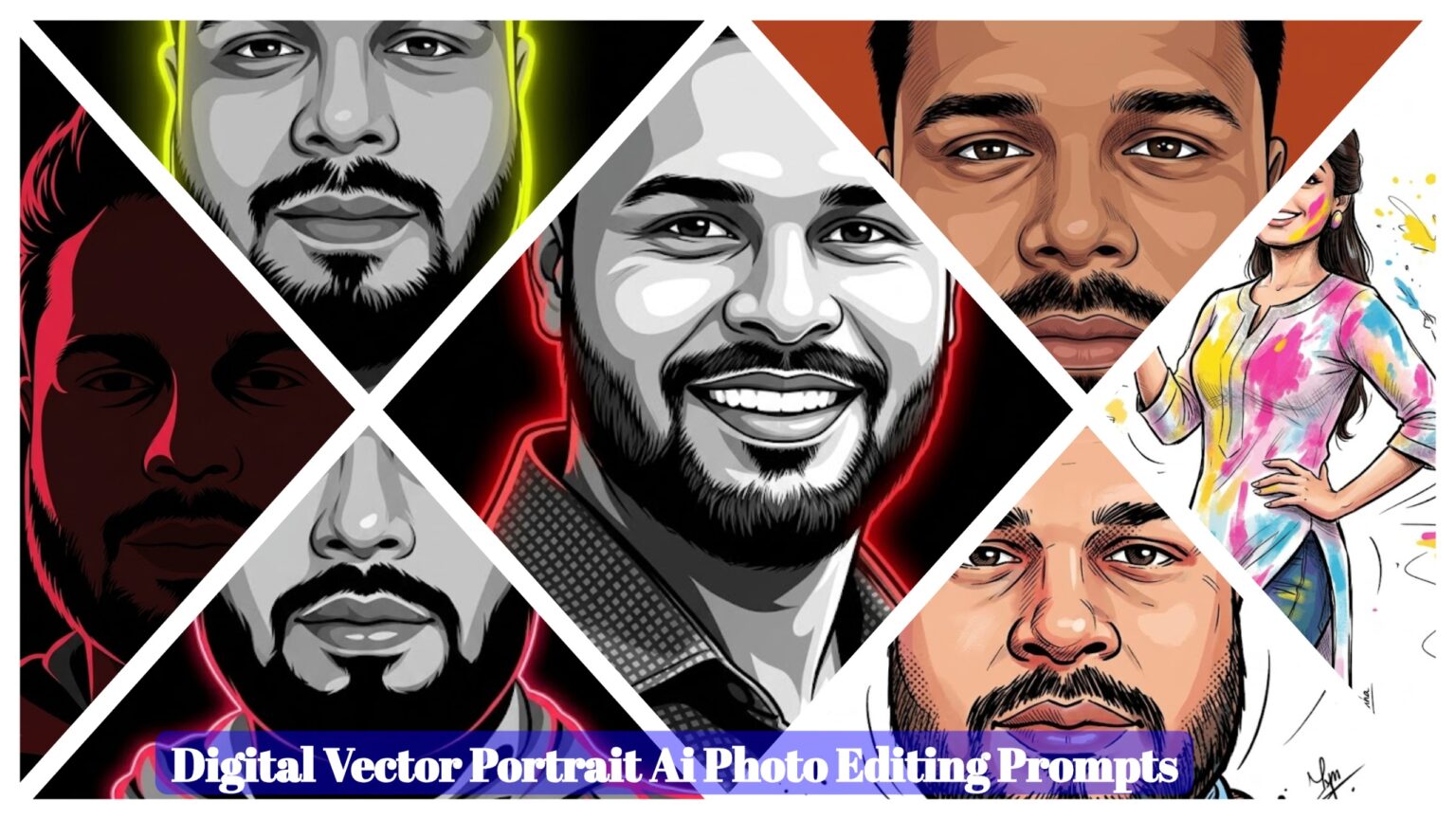 Digital Vector Portrait AI Photo Editing Prompts – Gemini Vector Prompts 2026