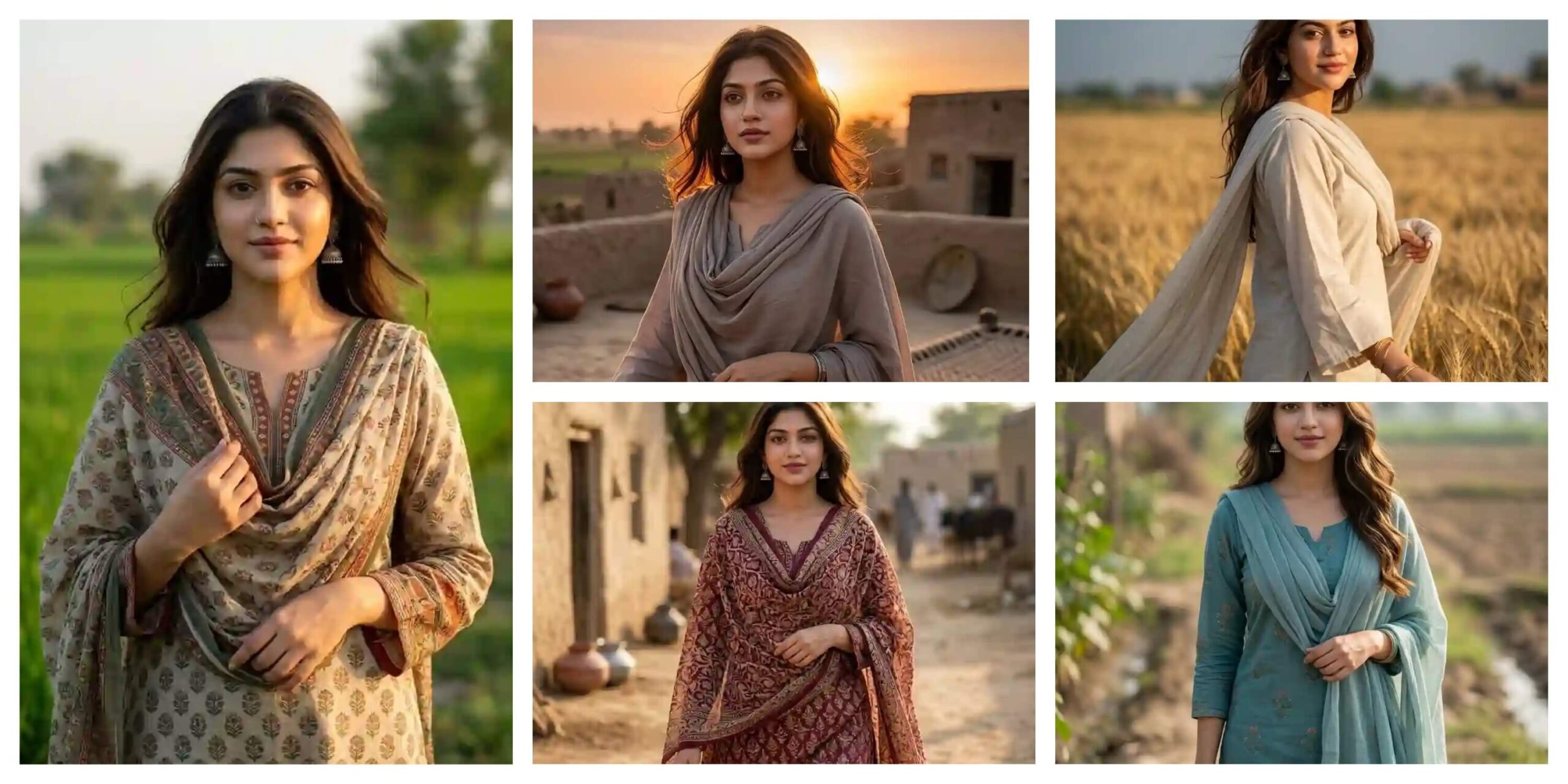 Best Gemini AI Photo Editing Prompt Pakistani Village Girl Look AI