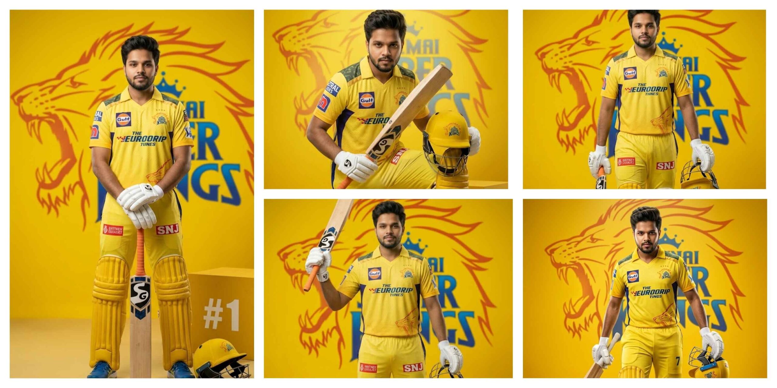CSK Prompt for Gemini: Create Ultra-Realistic Cricket Jersey AI Photo Editing