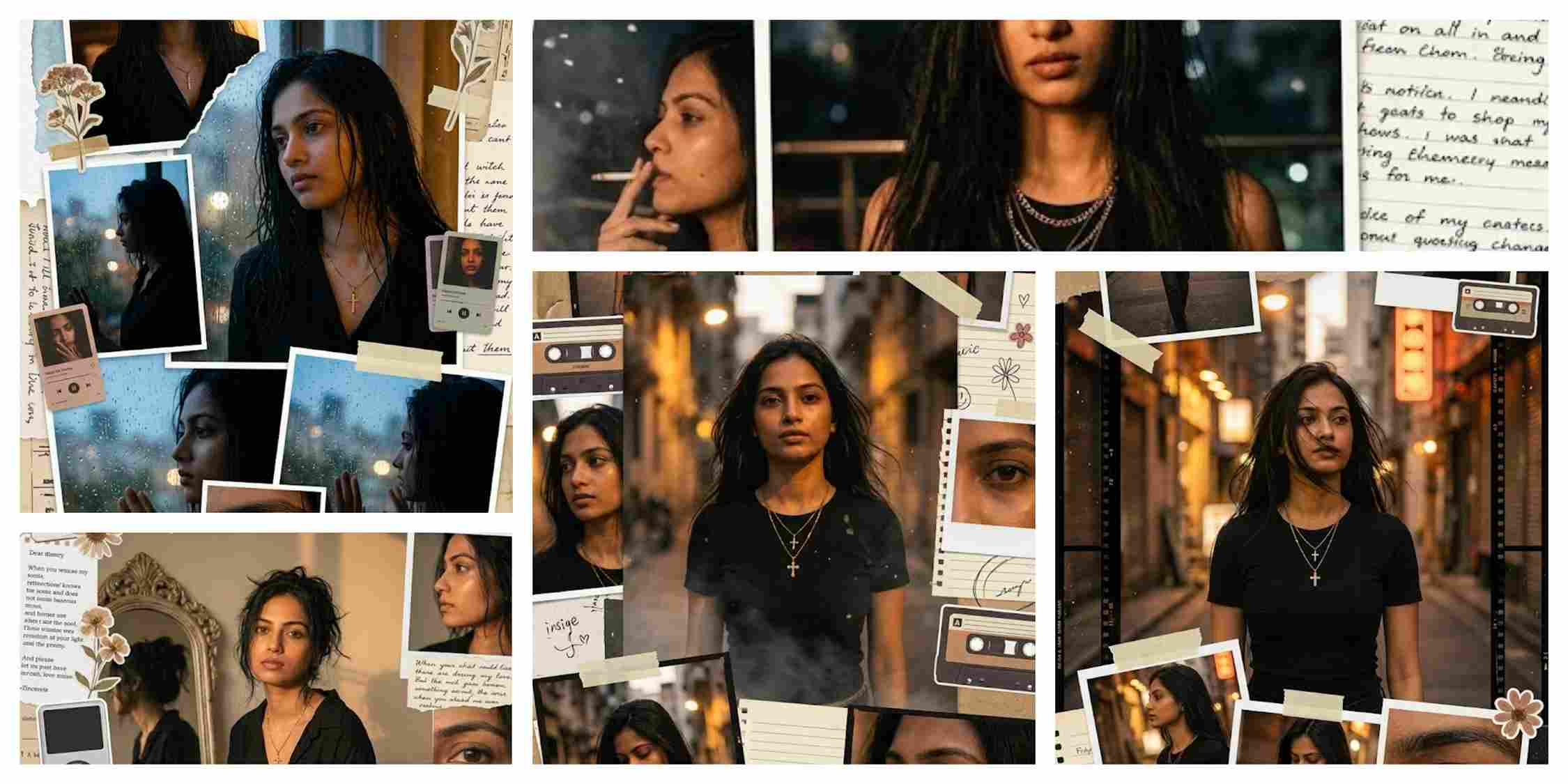 Aesthetic Moodboard Style Editorial Design AI Prompt | AI Image Generator