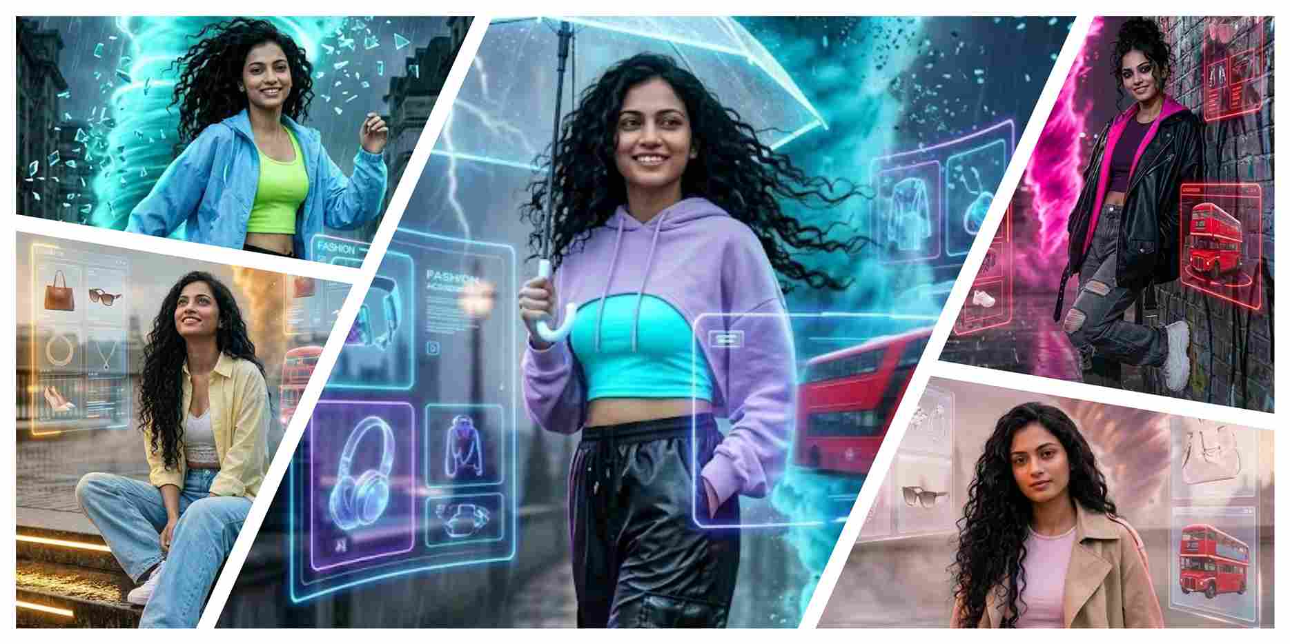 Dreamy Cyberpunk Girl Portrait AI Photo Editing Prompt | Gemini and ChatGPT