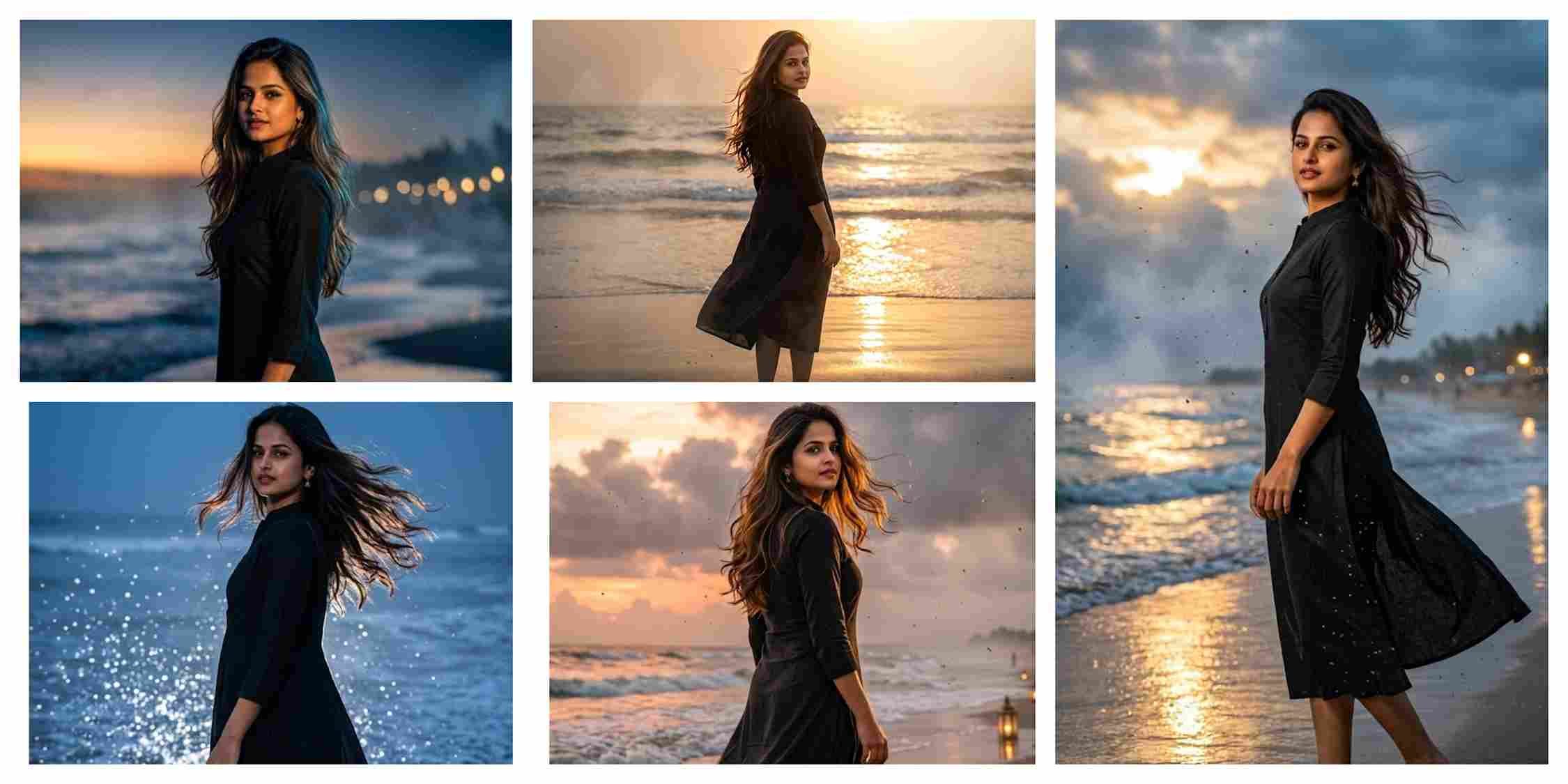 Ultra Realistic Beach Portrait AI Prompt for Cinematic Fashion Photography in 8K