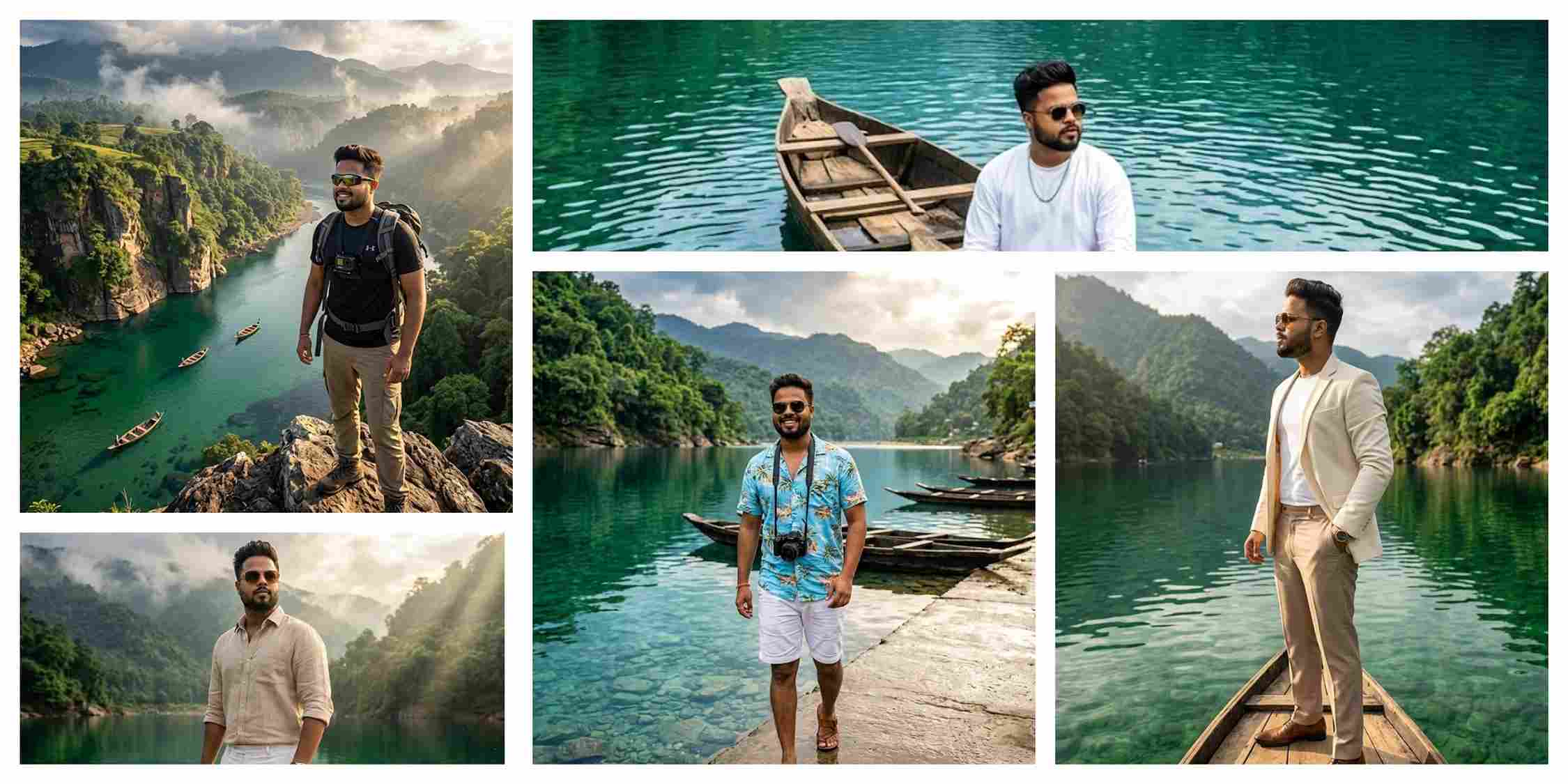 5 Best Dawki River Luxury Travel Photo Prompts for Gemini AI Boys