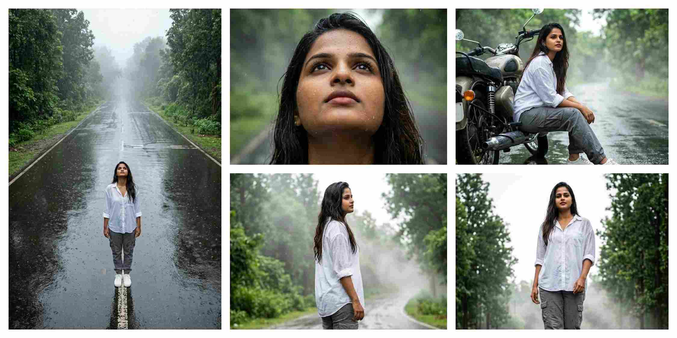 Ultra Realistic Rain Scene AI Prompt For Luxury Travel Film Look